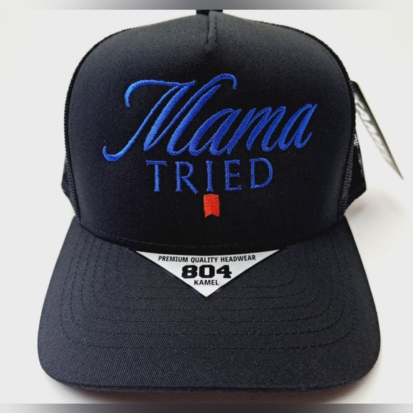 Mama Tried Retro Vintage Style American Embroidery Western Fashion Trucker Hat - Picture 5 of 15